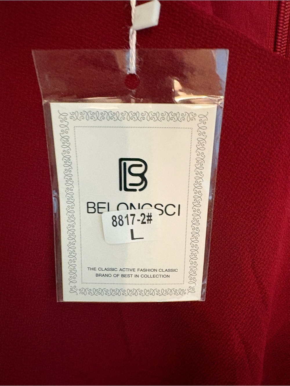NWT BELONGSCI Burgundy Ruffle Bell Sleeve Shift Dress Size Large